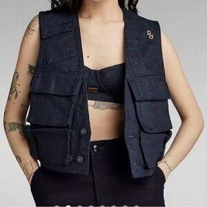 G-Star Raw Denim Vest Size Small New